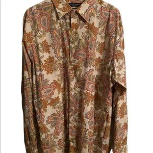 Daniel Cremieux long sleeve paisley print shirt XL tall